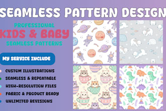 unique kids and nursery seamless pattern design