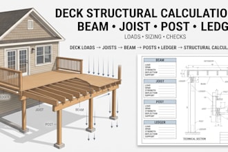 do deck beam joist post and ledger calculations