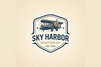 design a modern and professional aviation logo