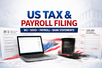 prepare and file irs form 1099 nec, w2, form 941, and US tax returns