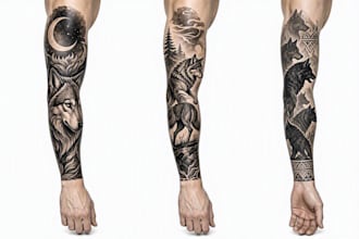 create a tattoo design of tattoo sleeve