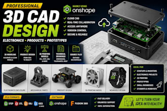 create professional 3d cad designs for electronics and products