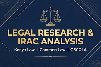 do legal research, irac case brief and oscola referencing for kenya and UK law