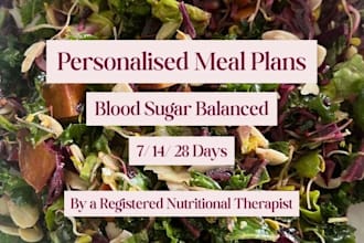 create a personalised blood sugar balanced meal plan