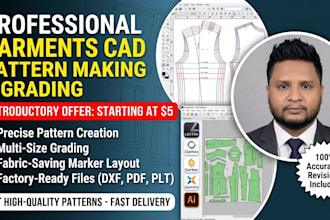 do garments cad pattern making, size grading, and marker layout