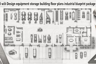 design equipment storage building floor plans industrial blueprint package