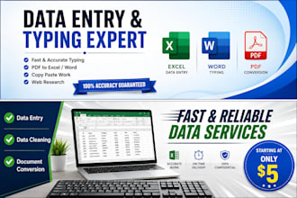 do professional data entry specialist and typing