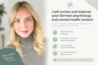 review and improve your german psychology and mental health content