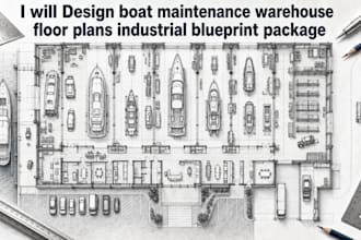 design boat maintenance warehouse floor plans industrial blueprint package