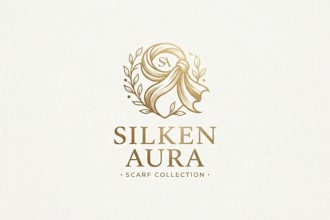 design a stylish and elegant scarf logo for your brand
