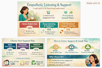 empathetic chat based listening and support