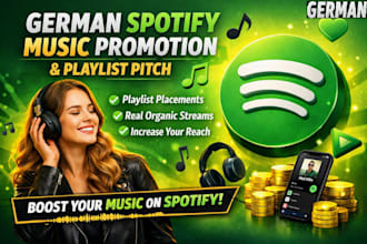 do spotify promotion, german spotify music promotion and playlist pitch