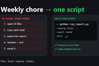 write a python script or telegram bot to automate your task