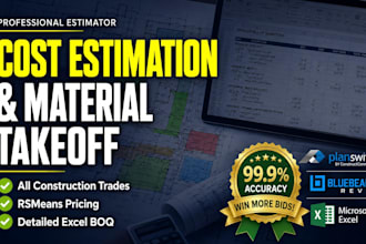 do accurate construction cost estimation and material takeoffs for your building