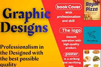 professional logo design, attractive poster, and distinctive book cover