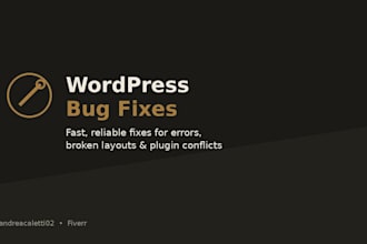 fix wordpress errors, bugs and website issues