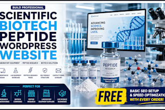 build research sciencetific laboratory equipment biotech peptide wordress websit