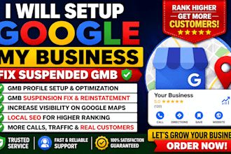set up google business profile and fix gmb suspension issues
