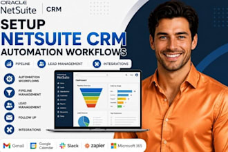 setup netsuite CRM automation workflow pipeline lead management CRM integration