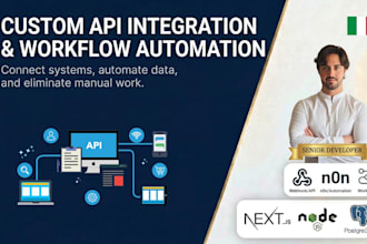build custom API integration, webhooks, and workflow automation