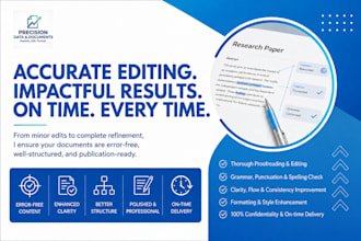 edit and format research papers, thesis, dissertation, articles