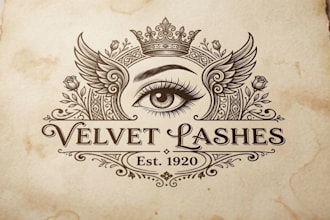 create luxury eyelash logo design for beauty business