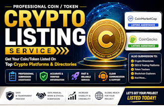 successful coins or token listing on cmc, coingecko, other exchange platforms