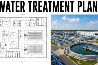 design water treatment plant floor plans industrial blueprint facility cad