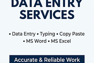 do data entry, typing and copy paste tasks