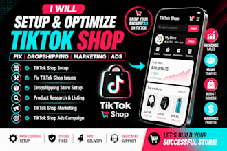 setup tik tok shop fix tiktok dropshipping tiktok shop marketing tiktok shop ads