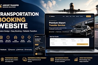 design company airport transfer service webstudio transportation booking website