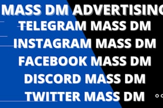 do whatsapp mass dm, instagram mass dm, facebook and telegram mass dm
