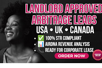 find landlord approved airbnb arbitrage property for str in USA, UK, canada