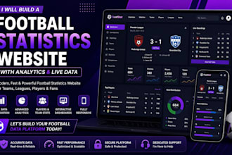 build a football statistics website with analytics and live data