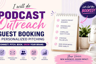 do podcast outreach guest booking and personalized pitching