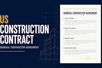 draft a professional US construction contract or general contractor agreement