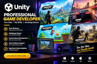do unity 3d game development and design