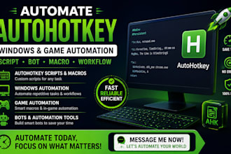 automate autohotkey, windows automation game automation automation script bot