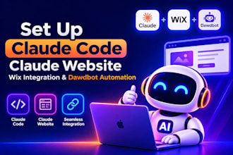 set up claude code claude website wix integration and claude dawdbot automation