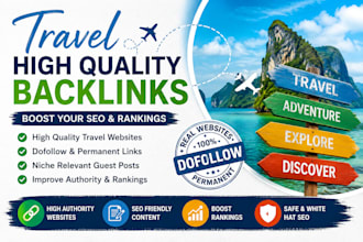 publish high quality guest posts on relevant travel websites