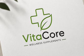 design wellness supplement medical healthcare logo