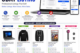 manage your ebay account with SEO listings
