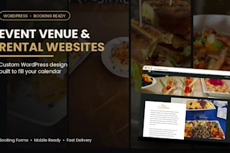 design a website for your event space or rental business in wordpress