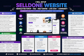 setup selldone newsletter popup faq help center live chat integration community