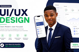 design modern UI UX for mobile app and website figma design saas website design