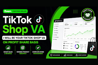 be your tiktok shop VA on profit share base