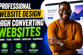 design professional websites on webflow carrd tilda framer and leadpages
