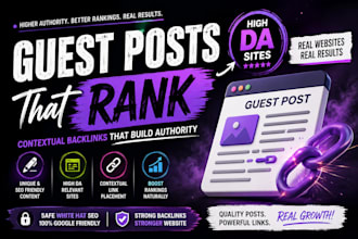 build high da backlinks with guest post SEO