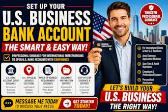 do USA bank creation and USA physical and proof of address, USA bank, US llc