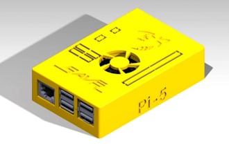 design raspberry pi case, pcb enclosure , housing, snap fit, ribs, hinges 3d cad